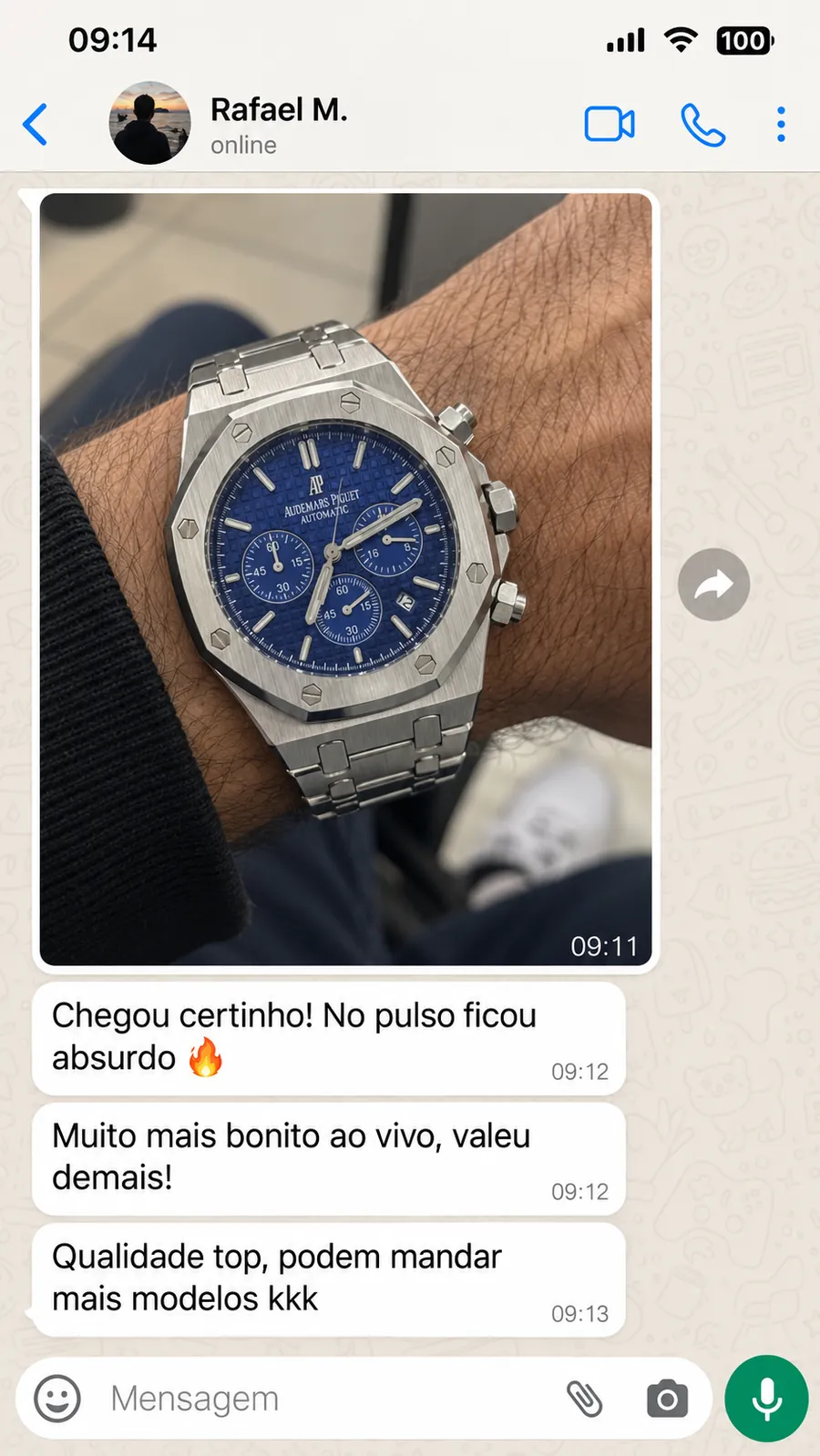 Feedback de cliente com Audemars Piguet
