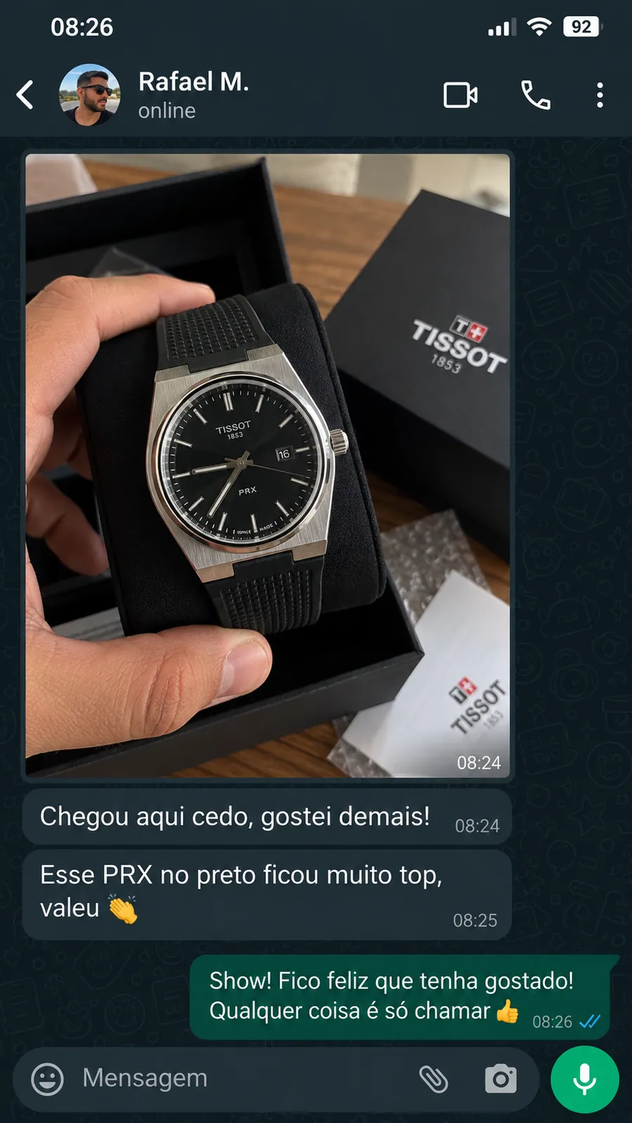 Feedback de cliente com Tissot PRX